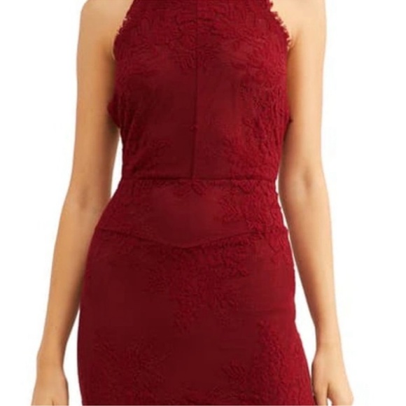 HARPER LACE HALTER MINIDRESS IN RED size large!! - Picture 9 of 16
